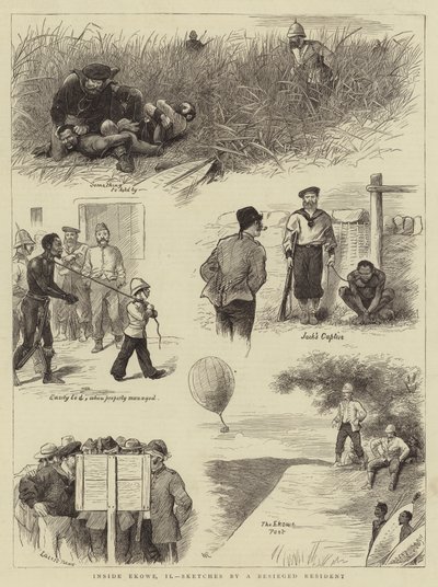 Dentro de Ekowe, II, bocetos de un residente sitiado de William Ralston